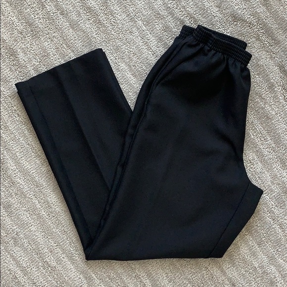Black Petite High-Waisted Alfred Dunner Knit Pants - Picture 11 of 11